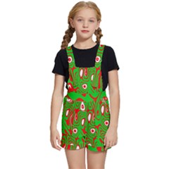 Red-green Kids  Short Overalls by nateshop