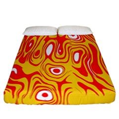 Red-yellow Fitted Sheet (california King Size) by nateshop