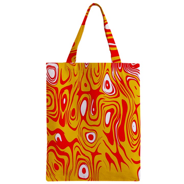 Red-yellow Zipper Classic Tote Bag