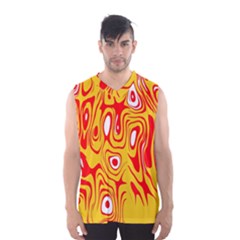 Red-yellow Men s Basketball Tank Top by nateshop