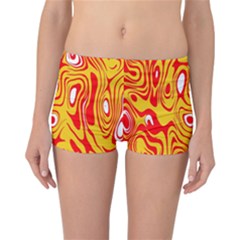 Red-yellow Reversible Boyleg Bikini Bottoms by nateshop