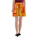 Red-yellow A-Line Pocket Skirt View2