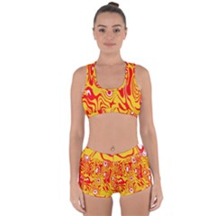 Red-yellow Racerback Boyleg Bikini Set by nateshop