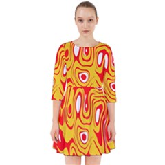 Red-yellow Smock Dress by nateshop