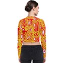 Red-yellow Long Sleeve Zip Up Bomber Jacket View2