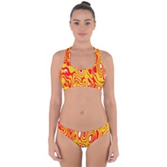 Red-yellow Cross Back Hipster Bikini Set by nateshop