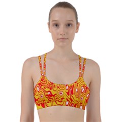 Red-yellow Line Them Up Sports Bra by nateshop