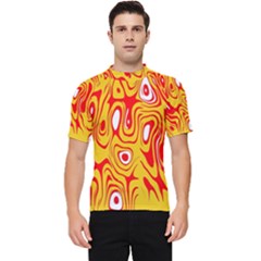 Red-yellow Men s Short Sleeve Rash Guard by nateshop