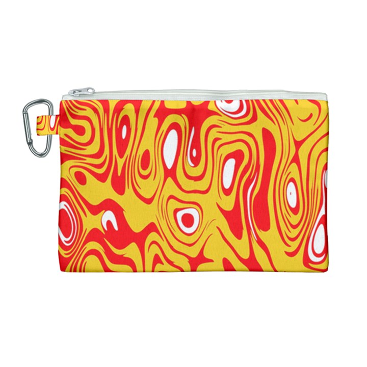 Red-yellow Canvas Cosmetic Bag (Large)