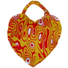 Red-yellow Giant Heart Shaped Tote by nateshop