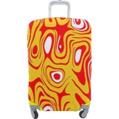 Red-yellow Luggage Cover (large) by nateshop