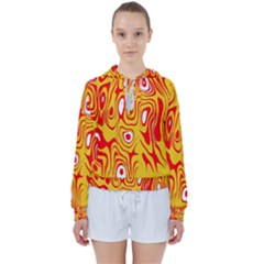 Red-yellow Women s Tie Up Sweat by nateshop