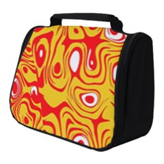 Red-yellow Full Print Travel Pouch (small) by nateshop