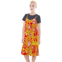 Red-yellow Camis Fishtail Dress by nateshop