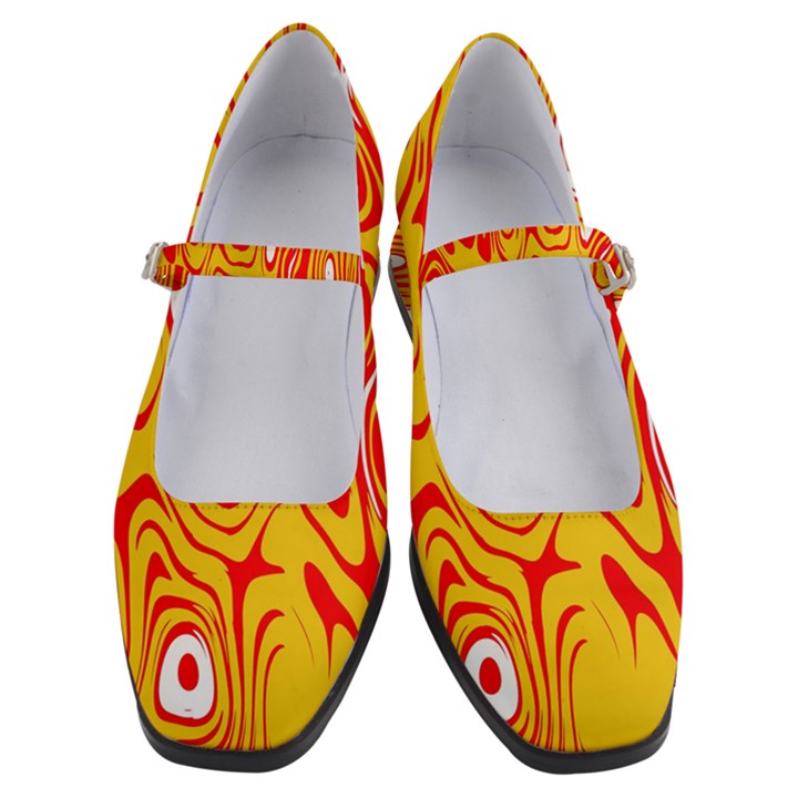 Red-yellow Women s Mary Jane Shoes