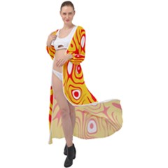 Red-yellow Maxi Chiffon Beach Wrap by nateshop