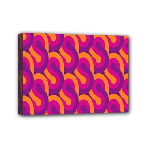 Retro-pattern Mini Canvas 7  X 5  (stretched) by nateshop