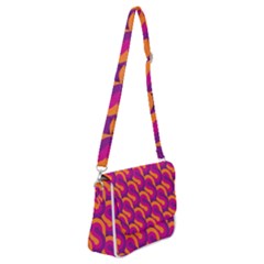 Retro-pattern Shoulder Bag With Back Zipper by nateshop