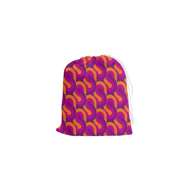 Retro-pattern Drawstring Pouch (XS)