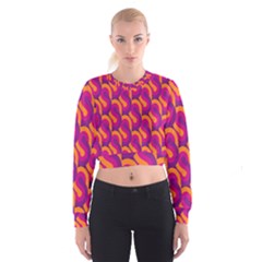 Retro-pattern Cropped Sweatshirt by nateshop