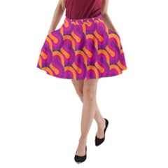 Retro-pattern A-line Pocket Skirt by nateshop