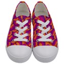 Retro-pattern Kids  Low Top Canvas Sneakers View1