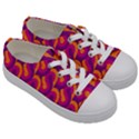 Retro-pattern Kids  Low Top Canvas Sneakers View3