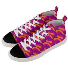 Retro-pattern Men s Mid-top Canvas Sneakers by nateshop