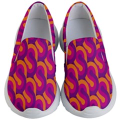 Retro-pattern Kids Lightweight Slip Ons by nateshop