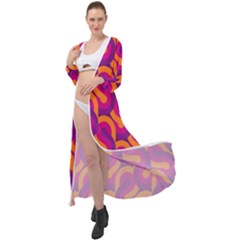 Retro-pattern Maxi Chiffon Beach Wrap by nateshop