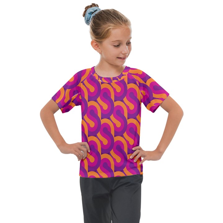 Retro-pattern Kids  Mesh Piece Tee