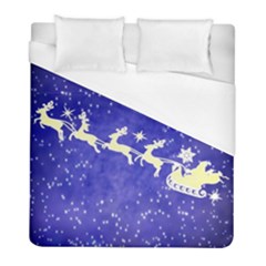 Santa-claus-with-reindeer Duvet Cover (full/ Double Size) by nateshop