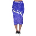 Santa-claus-with-reindeer Velvet Midi Pencil Skirt View2