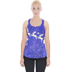 Santa-claus-with-reindeer Piece Up Tank Top by nateshop