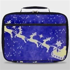 Santa-claus-with-reindeer Full Print Lunch Bag by nateshop