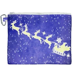 Santa-claus-with-reindeer Canvas Cosmetic Bag (xxxl) by nateshop