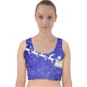 Santa-claus-with-reindeer Velvet Racer Back Crop Top View1