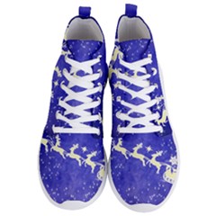 Santa-claus-with-reindeer Men s Lightweight High Top Sneakers by nateshop