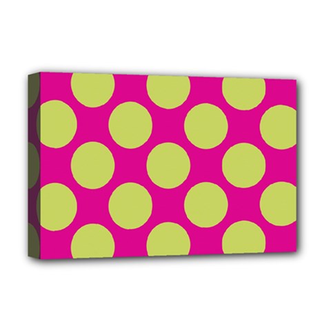 Seamless, Polkadot Deluxe Canvas 18  X 12  (stretched) by nateshop