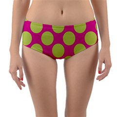 Seamless, Polkadot Reversible Mid-waist Bikini Bottoms by nateshop