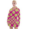 Seamless, Polkadot Women s Long Sleeve Casual Dress View1