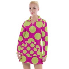 Seamless, Polkadot Women s Long Sleeve Casual Dress by nateshop