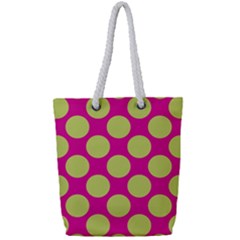 Seamless, Polkadot Full Print Rope Handle Tote (small) by nateshop