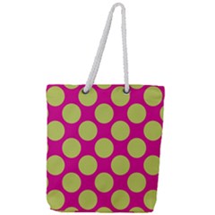 Seamless, Polkadot Full Print Rope Handle Tote (large) by nateshop