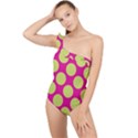 Seamless, Polkadot Frilly One Shoulder Swimsuit View1