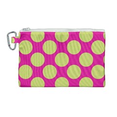 Seamless, Polkadot Canvas Cosmetic Bag (large) by nateshop