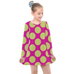 Seamless, Polkadot Kids  Long Sleeve Dress by nateshop