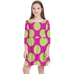 Seamless, Polkadot Kids  Quarter Sleeve Skater Dress by nateshop