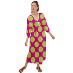 Seamless, Polkadot Grecian Style  Maxi Dress by nateshop