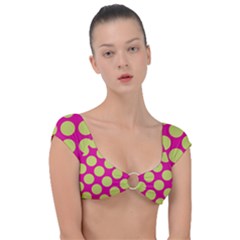 Seamless, Polkadot Cap Sleeve Ring Bikini Top by nateshop